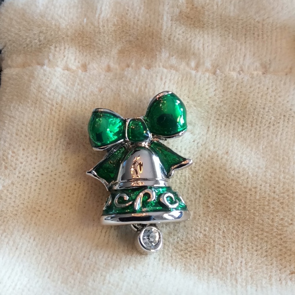 Nordstrom Enamel/Austrian Crystal Bell Brooch